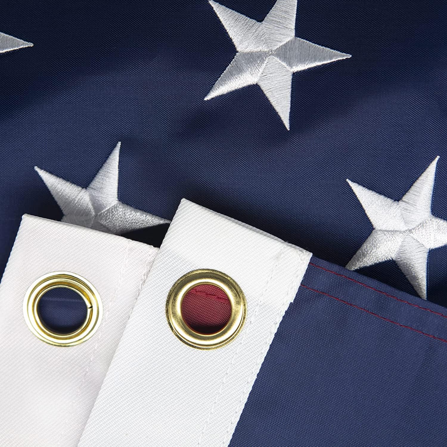 Bandera estadounidense de 2.5 x 4 pies con manga de poste (poste no incluido), fabricada en Estados Unidos, banderas estadounidenses de 2.5 x 4 para