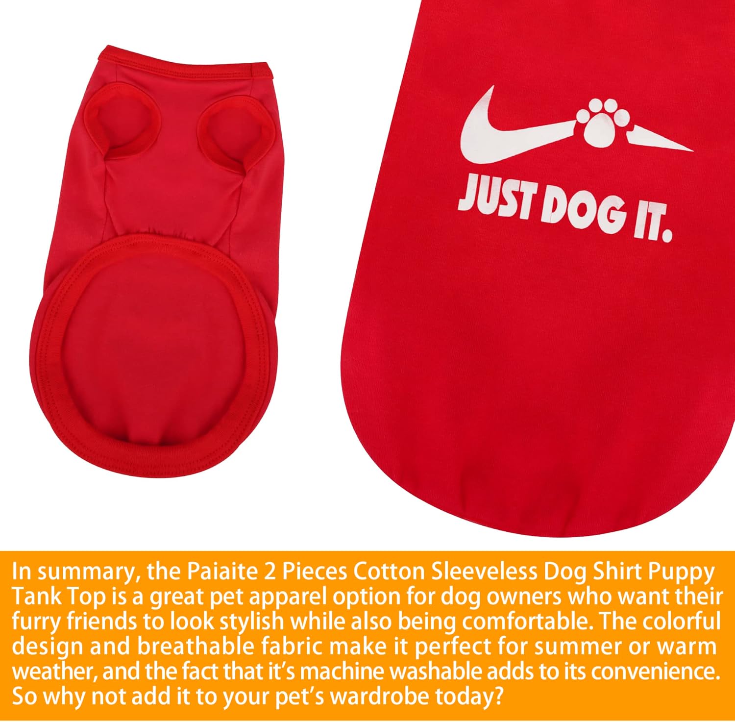 2 piezas de algodón sin mangas camisa para perro, camisetas sin mangas para cachorros, ropa para mascotas, sudadera colorida transpirable para