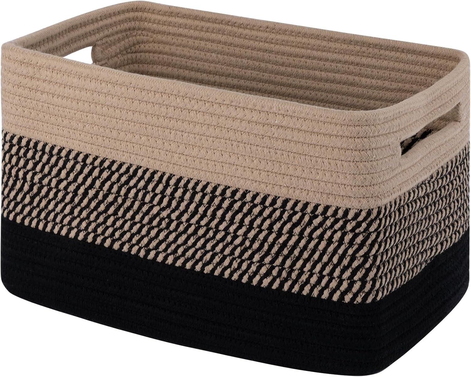 OIAHOMY Cesta de almacenamiento, cestas de almacenamiento para estantes, cestas de cuerda de algodón para almacenamiento, cesta tejida para