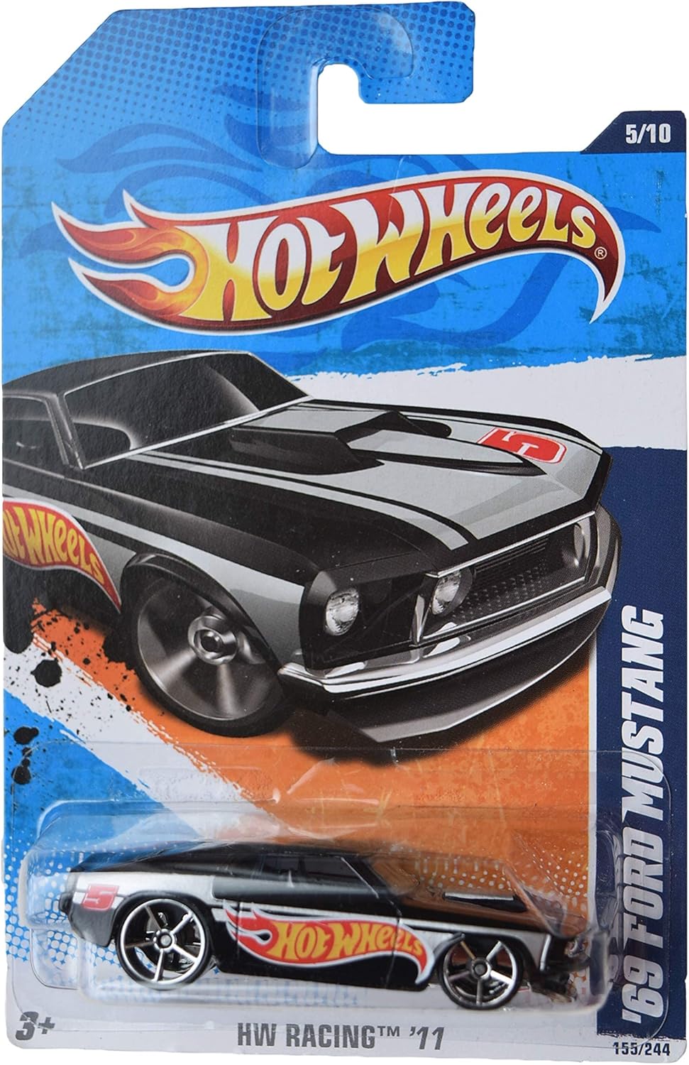 Hot Wheels Ford Mustang ’69, negro 155244 2011 Racing 510