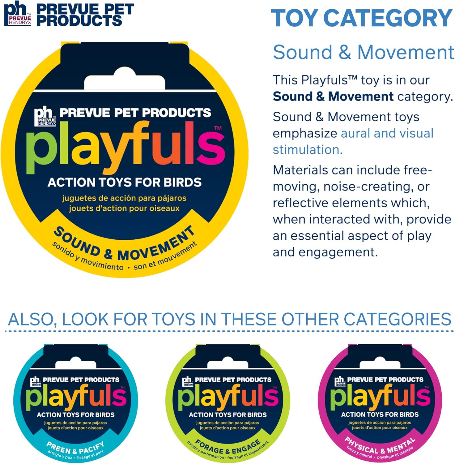Pervue Pet Products Sonido y movimiento Miami Frost Bird Toy 62674