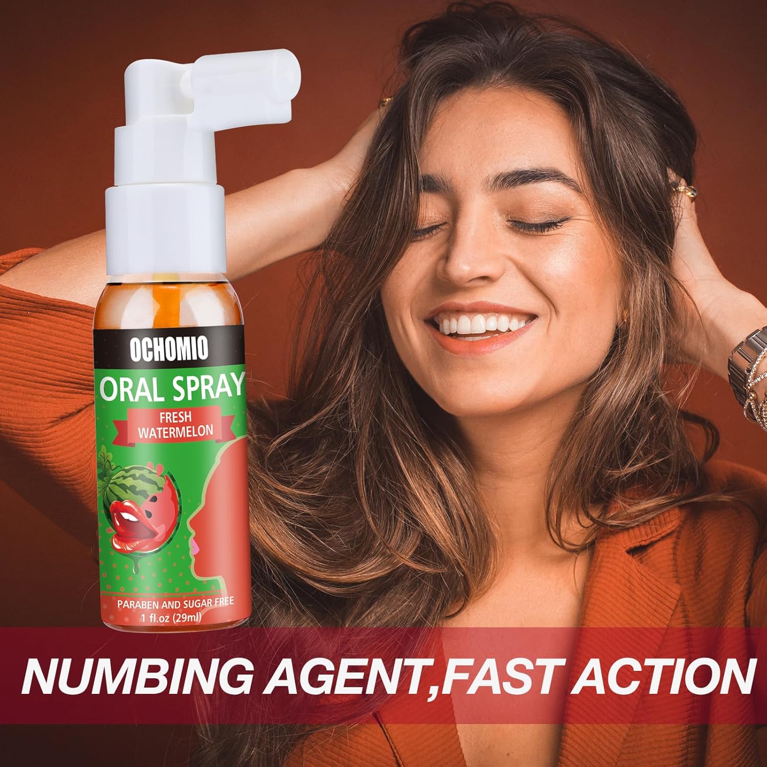 Spray de garganta profunda con sabor a sandía para garganta profunda para mujeres y hombres