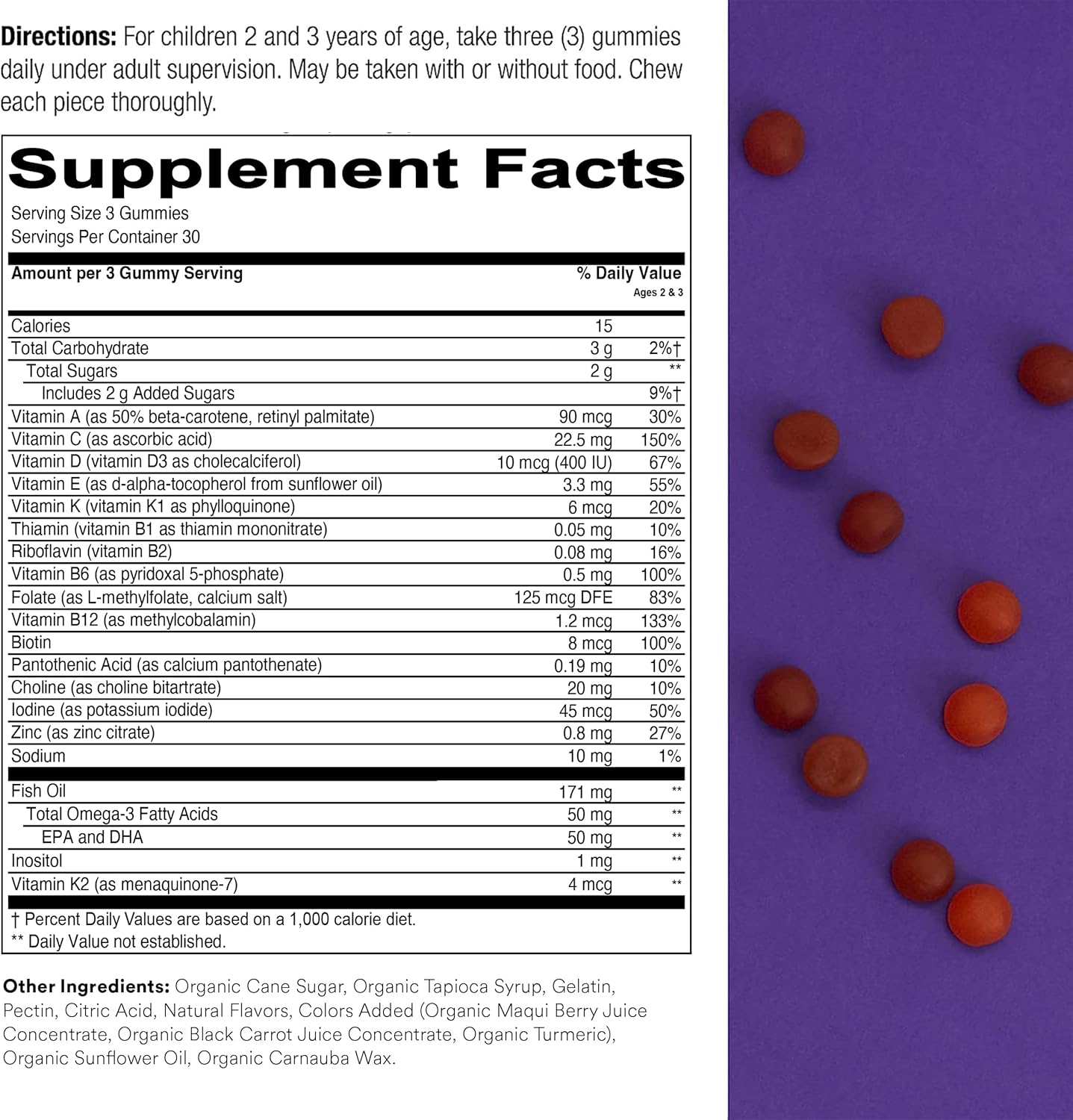 SmartyPants Paquete de gomitas multivitamínicas prenatales y para niños pequeños aceite de pescado Omega 3 (EPADHA), biotina, metilfolato, vitamina