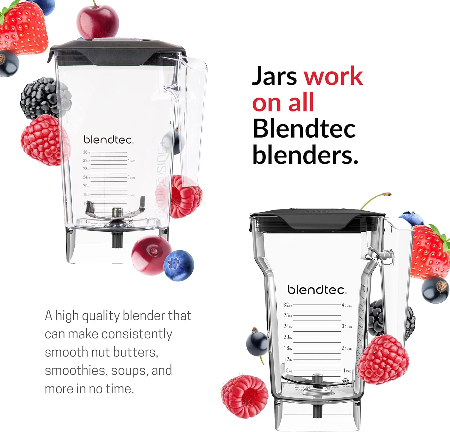 Licuadora Blendtec C575A2321A-AMAZON Classic 575 con jarras Wild Side+ y Four Side, Caribe, Negro