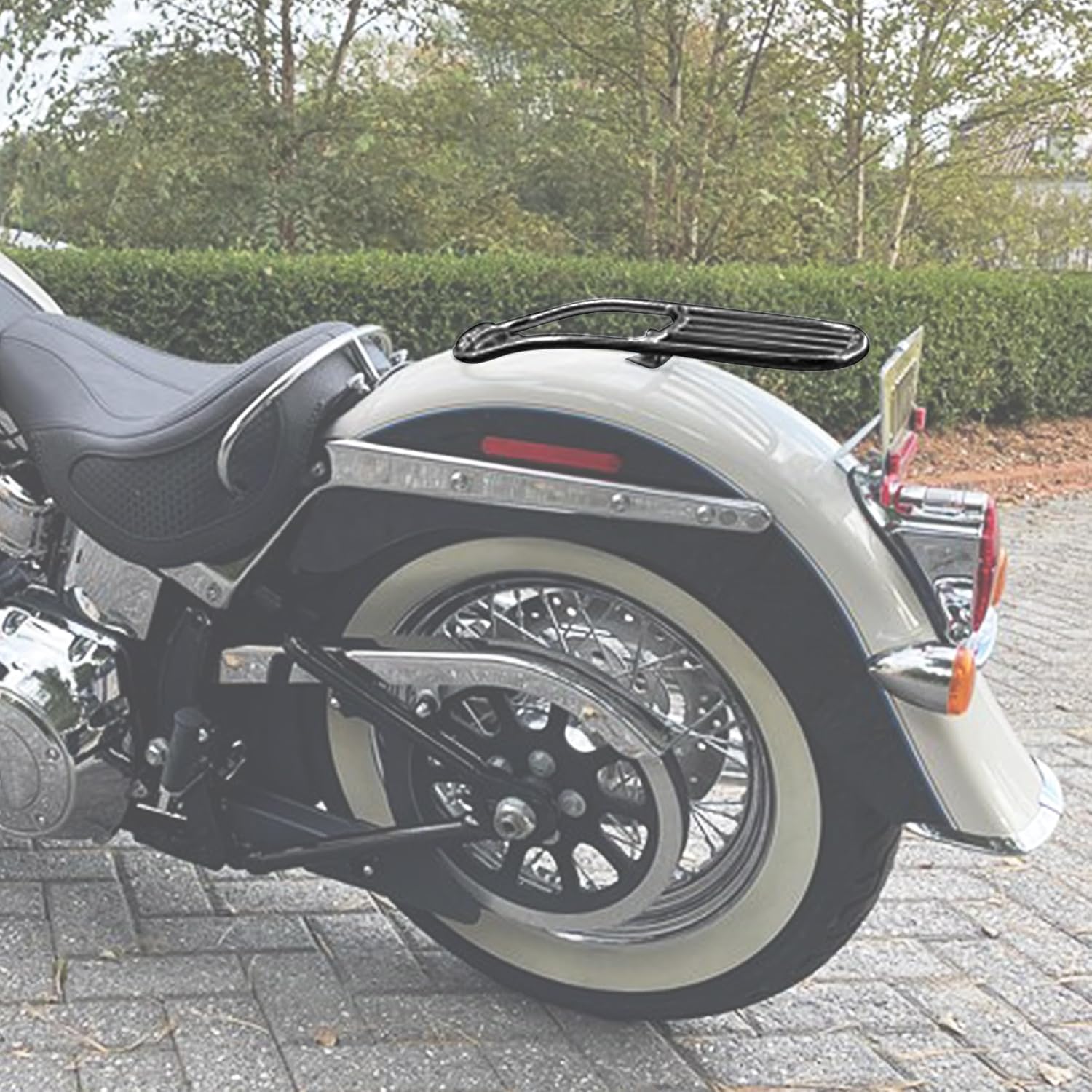 TCT-MOTORPARTS Kit de montaje de portaequipajes para guardabarros trasero para Harley Softail Deluxe FLSTN 2005-2017