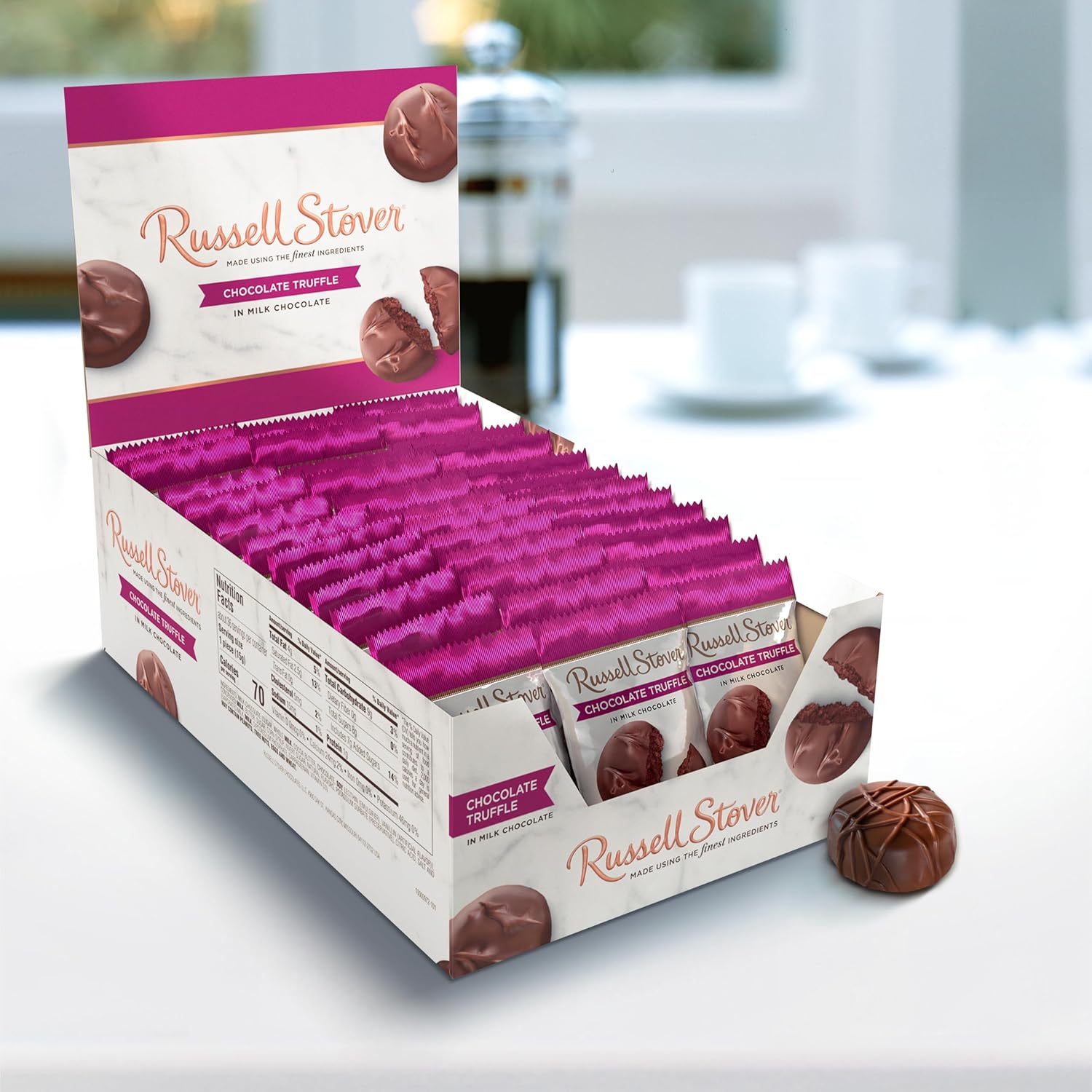 Russell Stover Trufa de chocolate con leche – 0.55 oz (paquete de 36)