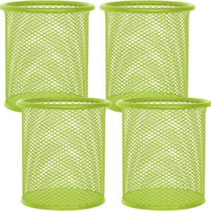 UNIYO Portalápices de malla – 4 bolígrafos de metal organizan vasos para lápices (verde) UNIYO Portalápices de malla – 4 bolígrafos de metal organizan vasos para lápices (verde)