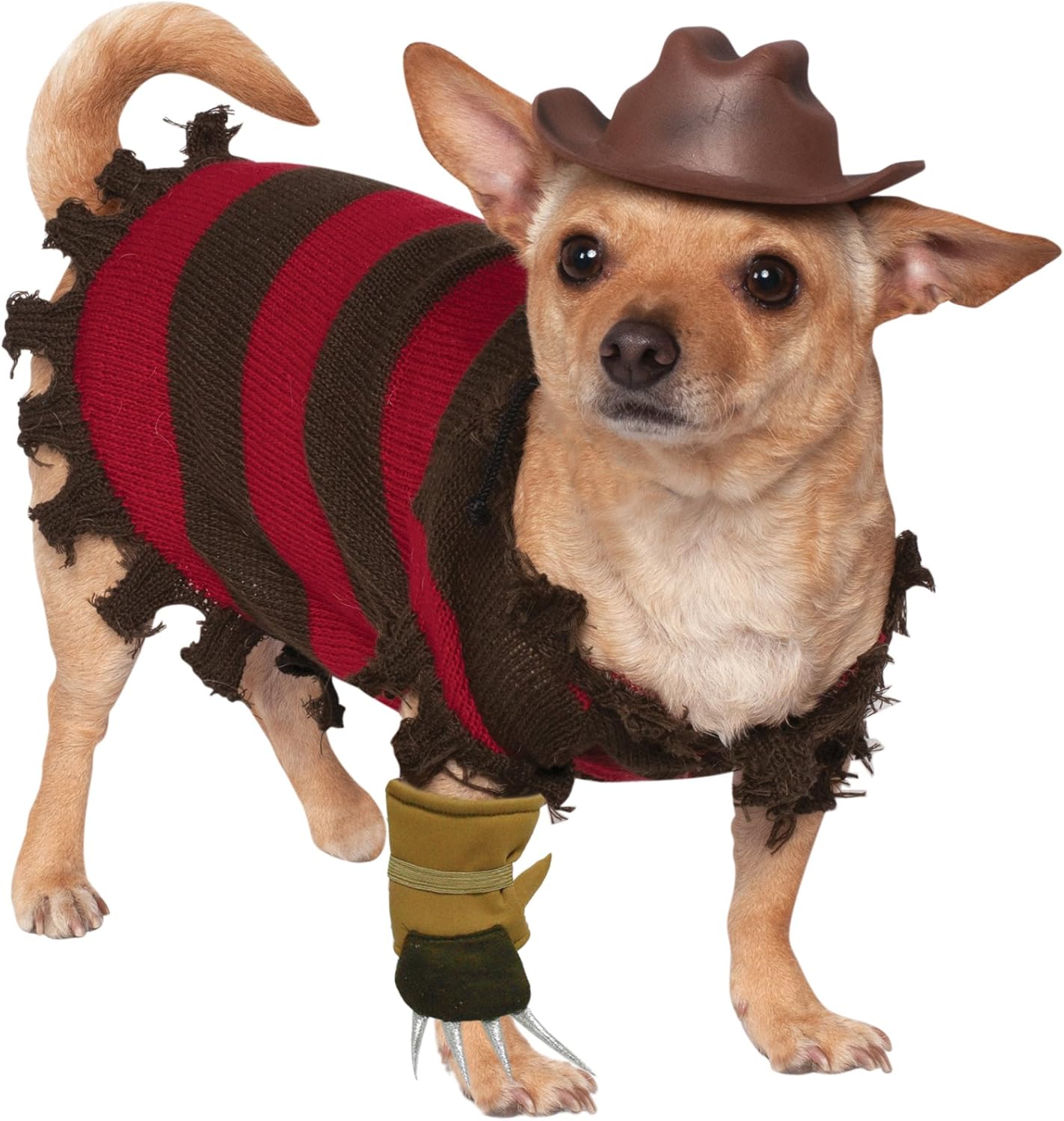 Rubie’s – Disfraz para mascotas con el tema de Freddy Krueger A Nightmare on Elm Street, talla S