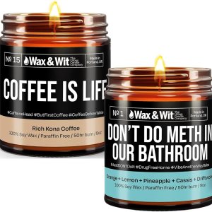Vela de café, vela de soja Dont Do Meth, regalo de vela de soja para mujeres y hombres, vela humorística de cera de soja, ideal para inauguración de Vela de café, vela de soja Dont Do Meth, regalo de vela de soja para mujeres y hombres, vela humorística de cera de soja, ideal para inauguración de