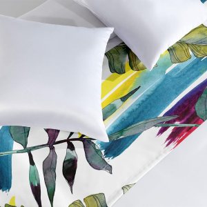 Ambesonne Camino de cama con estampado de hojas, hojas de acuarela en pinceladas, acuarela botánica moderna, bufanda decorativa para hoteles, Ambesonne Camino de cama con estampado de hojas, hojas de acuarela en pinceladas, acuarela botánica moderna, bufanda decorativa para hoteles,