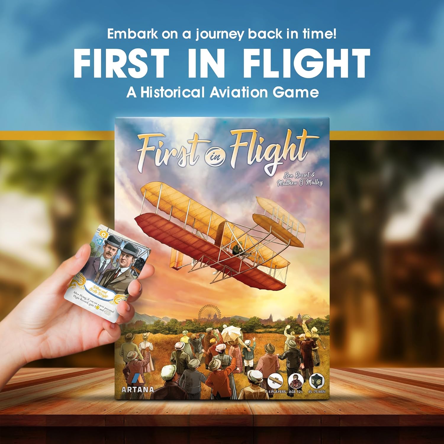 First in Flight A Historical Aviation Board Game – Juego de mesa de estrategia para adolescentes, adultos y familias – Un juego de cartas de
