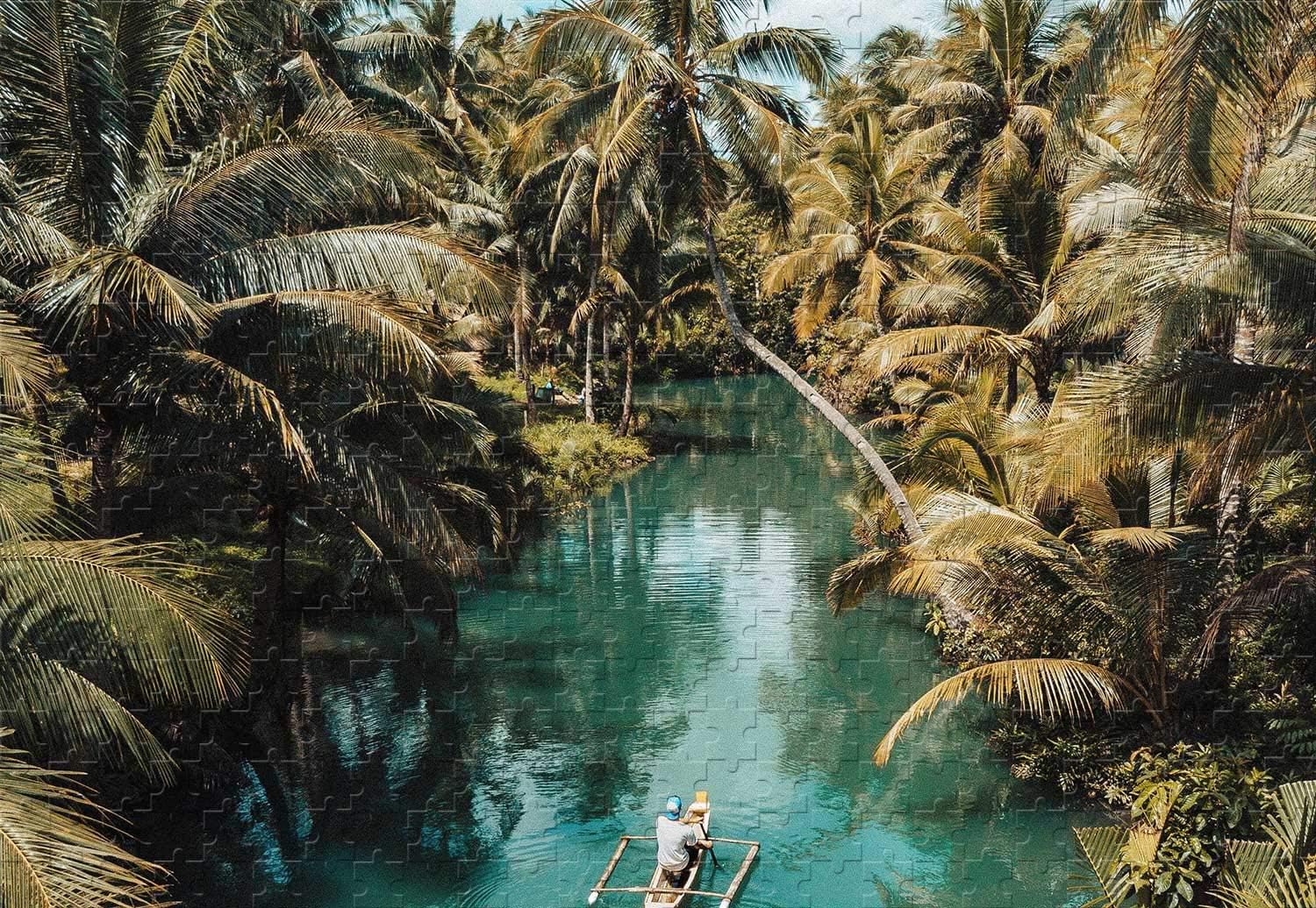 Siargao Island Philippin – Rompecabezas de madera de 1000 piezas de rompecabezas de madera de 29.5 x 19.6 pies que encajan perfectamente