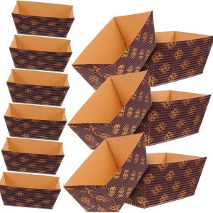 HOMSFOU Bandeja de pastel corrugado, mini pan, plátano, pastel de Navidad, papel de envoltura de pan, pan de pan, moldes rectangulares para tartas, HOMSFOU Bandeja de pastel corrugado, mini pan, plátano, pastel de Navidad, papel de envoltura de pan, pan de pan, moldes rectangulares para tartas,