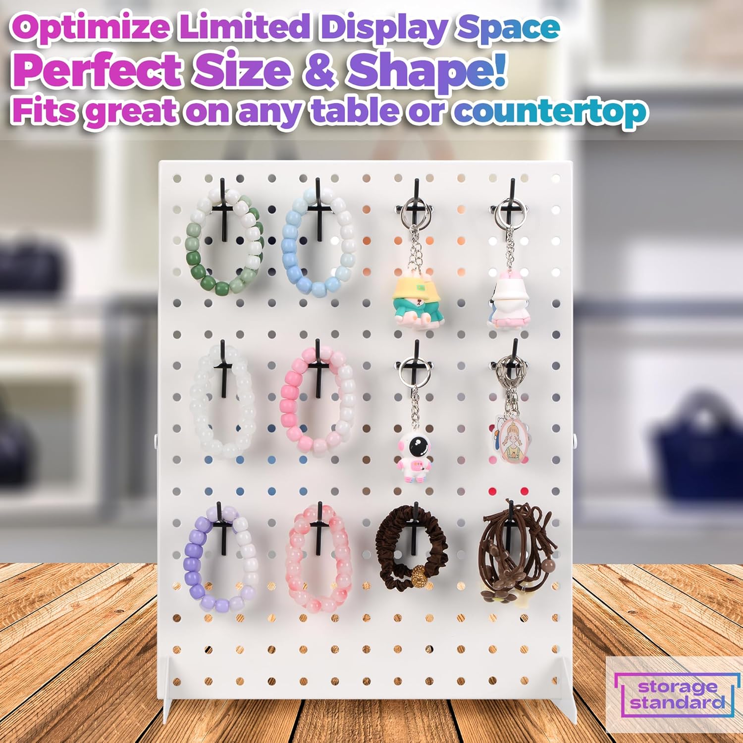 Soporte de exhibición de tablero de clavijas para ferias y ferias de manualidades, exhibición de tienda de metal para vender accesorios, aretes,