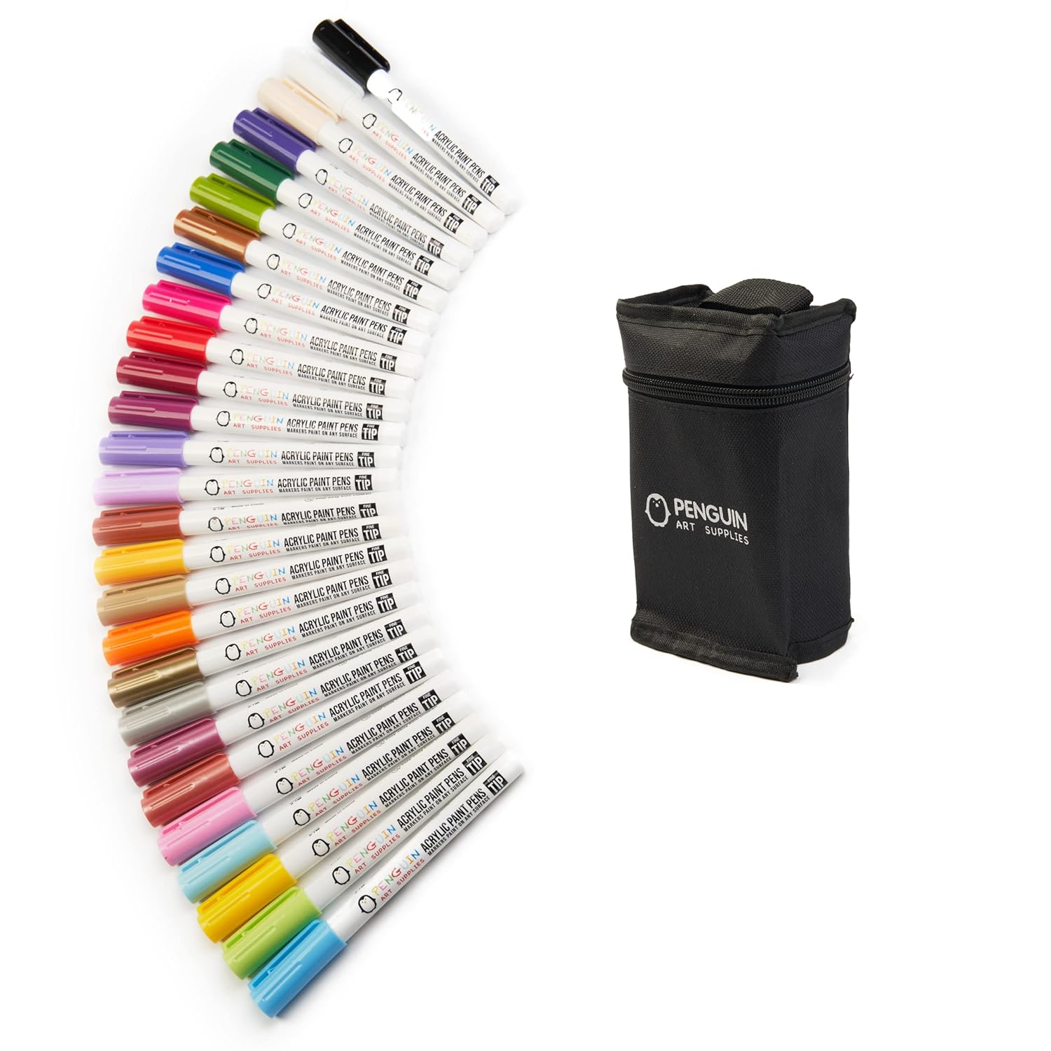 28 bolígrafos de pintura acrílica de punta fina, marcadores de pintura artesanal para pintar madera, vidrio, roca, cerámica y porcelana, marcadores