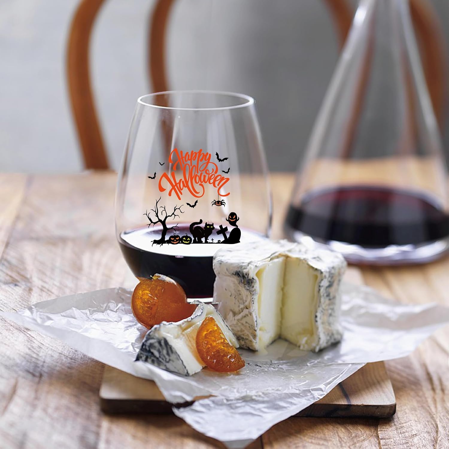 Perfectinsoy Divertida copa de vino de brujas de Halloween, divertida copa de vino de Halloween, regalo divertido de Halloween para él, ella, mamá,