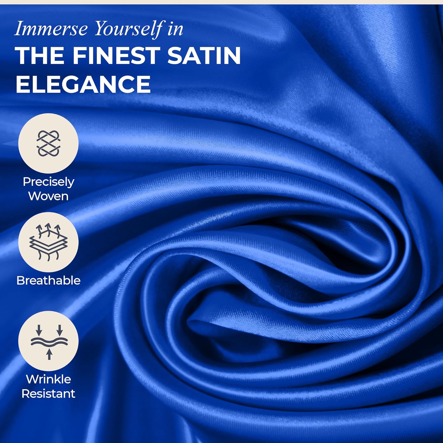 DECOLURE Juego de sábanas de satén tamaño Queen, 6 piezas, cómodas sábanas de satén de lujo con tacto de seda para hotel, elegantes y sedosas,