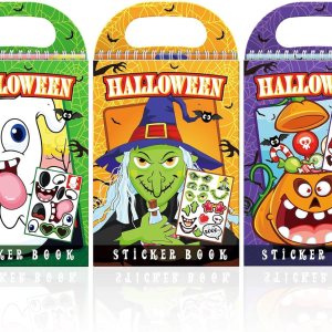 Paquete de 3 libros de calcomanías de Halloween, juguetes de Halloween para niños de 4 a 8 años (30 escenas) Paquete de 3 libros de calcomanías de Halloween, juguetes de Halloween para niños de 4 a 8 años (30 escenas)