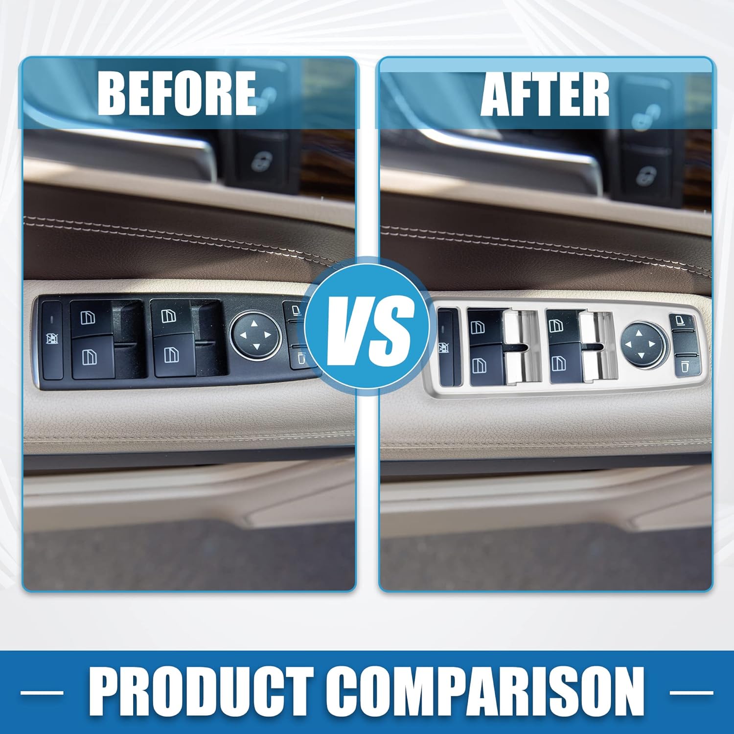 Adhesivo para panel de control de elevación para interruptor de ventana eléctrica de automóvil para Mercedes Benz a B C E GLE GLA CLA GLK Clase ABS