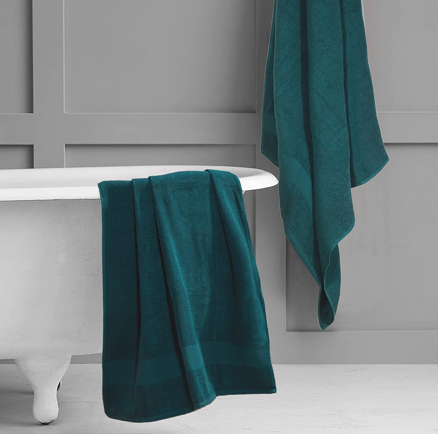 Elvana Home Juego de 2 toallas de baño de algodón de alta calidad, 35 x 70pulgadas, algodón 100% puro, ideal para uso diario, ultra suave y