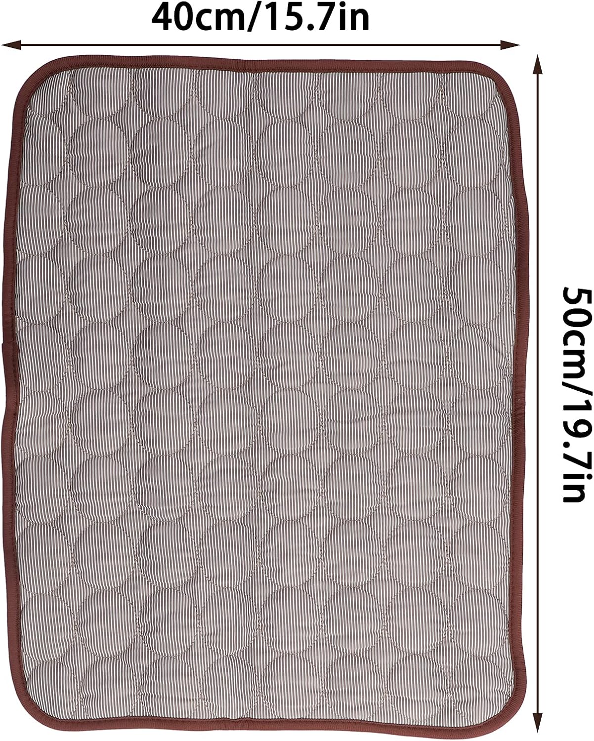 Almohadillas de enfriamiento, se mantienen frescas en la cama refrescante para perros Summe, fáciles de limpiar para suelos (marrón, S (19.7 x 15.7
