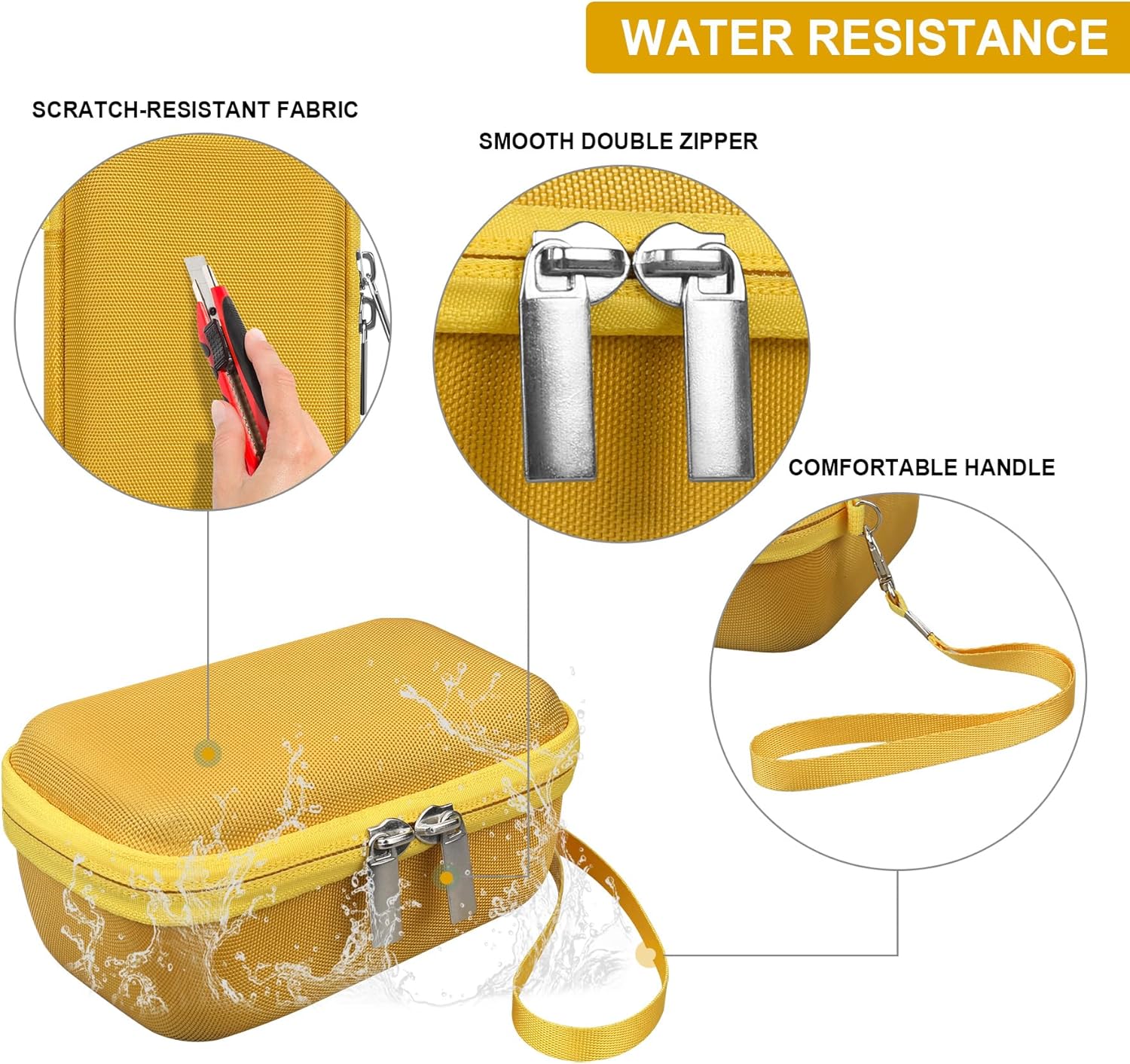 Funda protectora rígida para cámara digital Kodak PIXPRO WPZ2, resistente e impermeable, funda de viaje con bolsillo de malla con cremallera para