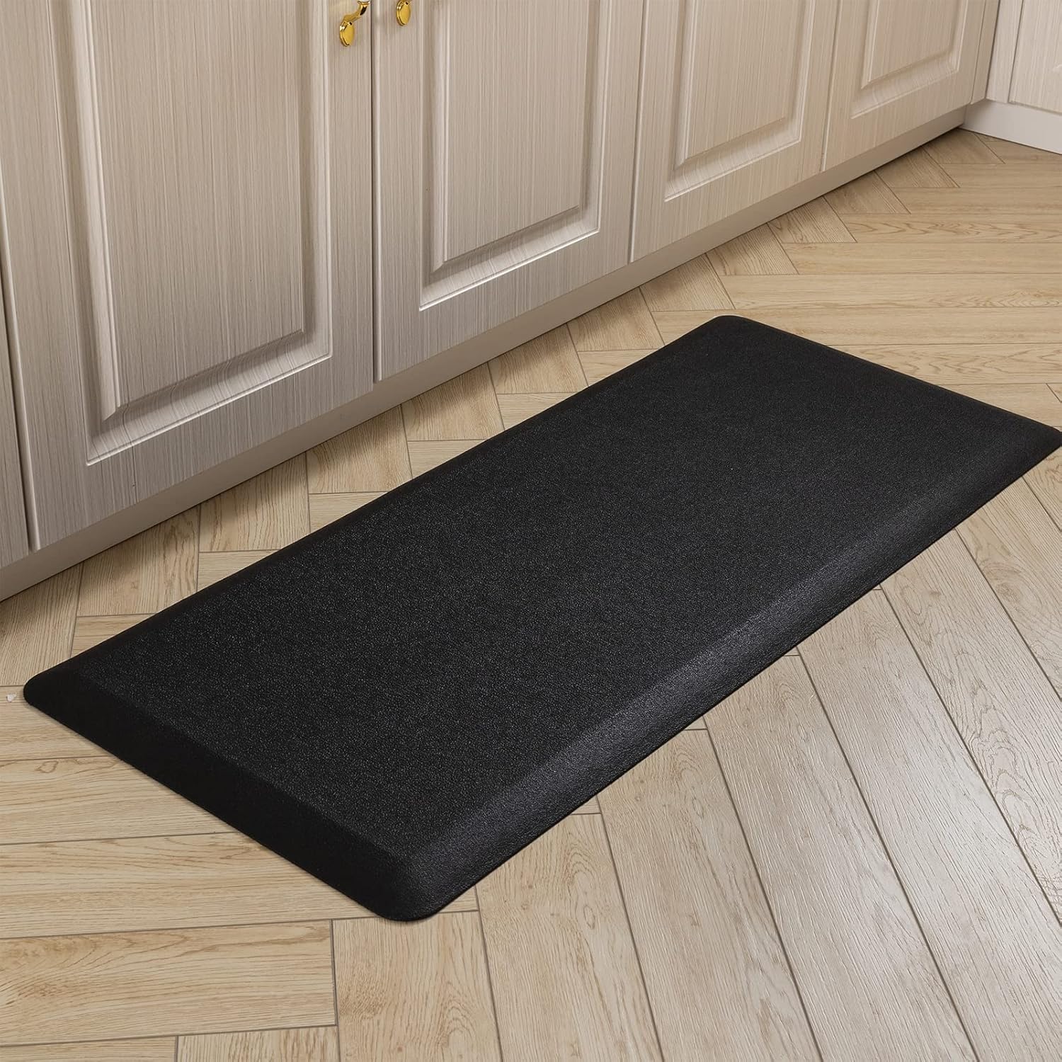 Carvapet Tapete antifatiga acolchado de 34 pulgadas para cocina, cómodo, impermeable, antideslizante, de pie, tapete ergonómico de espuma de PVC