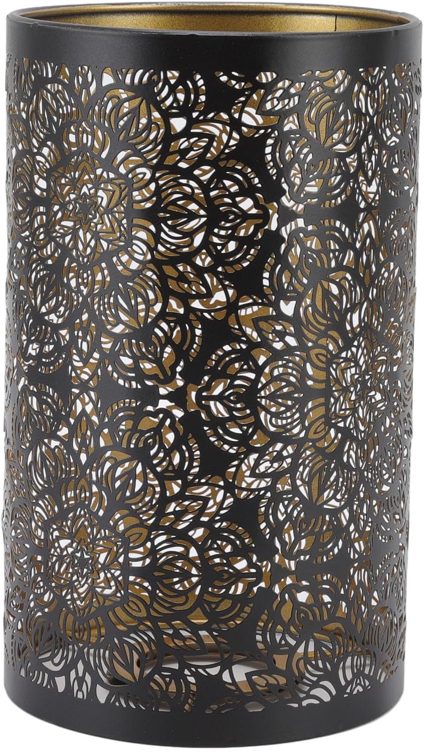 Pantalla de lámpara de metal con patrón E27, pantalla de mesa recta E26 E26Shade Ou cilíndrica hueca circular circular Inddor E27 E26 para tamaño