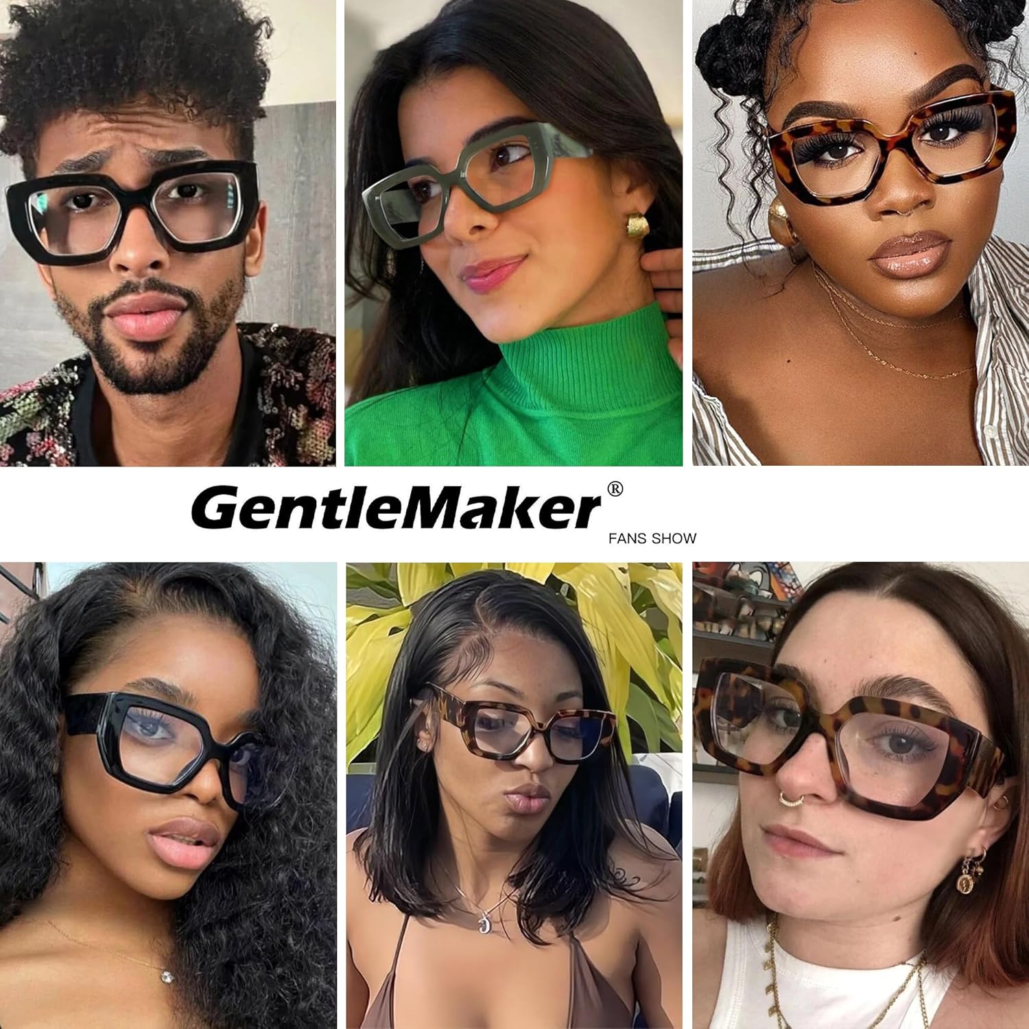 Thick Frame Blue Light Glasses for Women Men,Square Computer Gaming Eyeglasses Anti Eyestrain