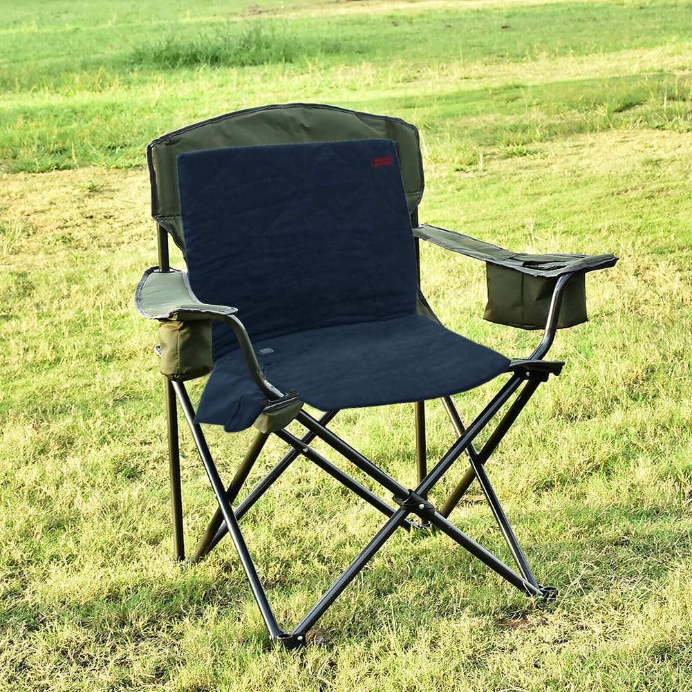 Cojín de asiento portátil con calefacción, sin banco de energía almohadilla plegable para silla de campamento con calefacción USB, cojín ajustable