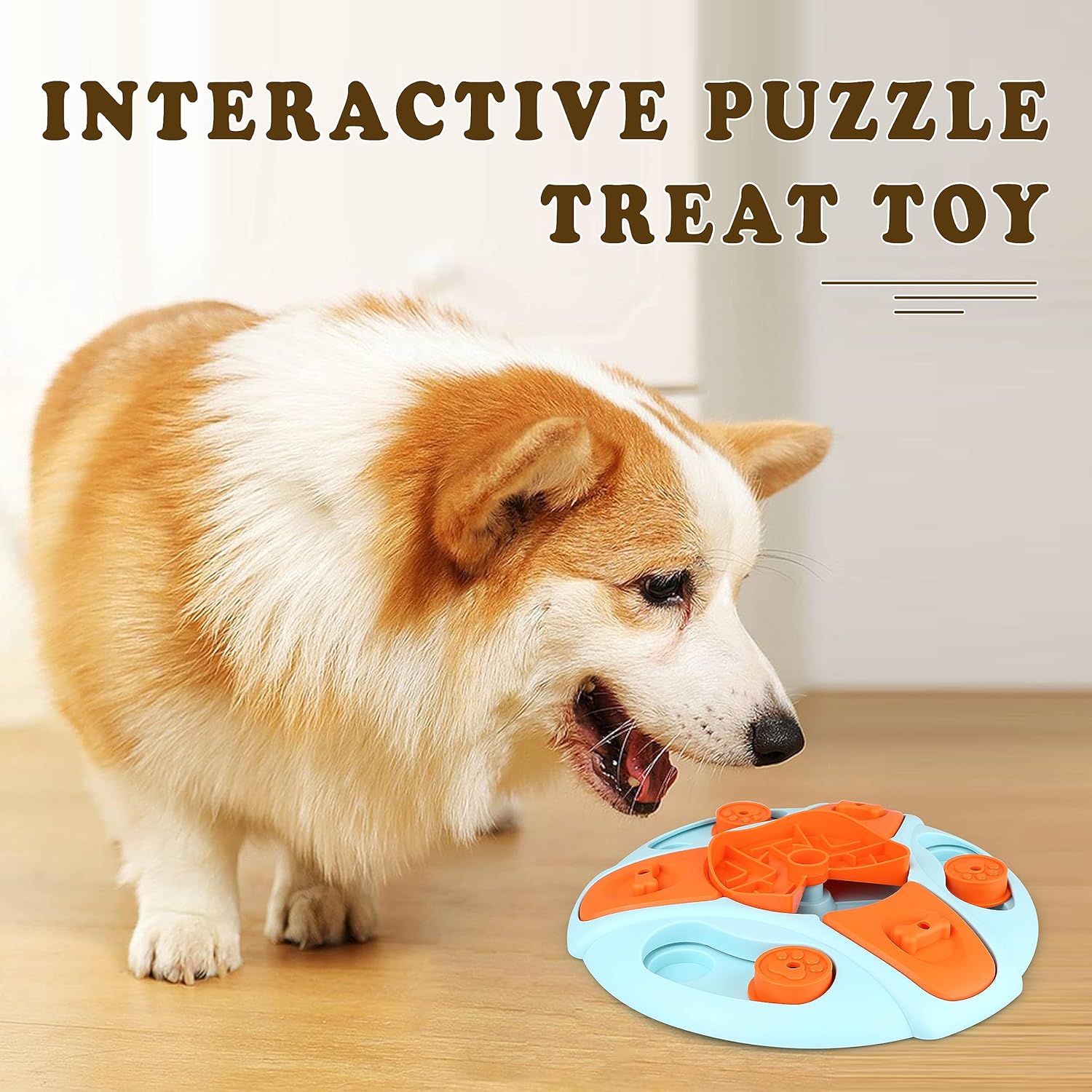 ZALBYUY Juguetes de rompecabezas para perros, rompecabezas de alimentación lenta, juguetes interactivos para entrenamiento y estimulación del