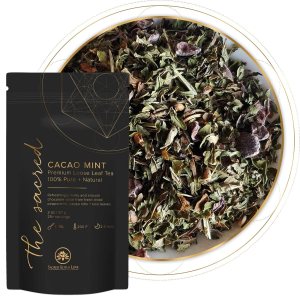 Té de hojas sueltas de menta y cacao (más de 25 tazas)  A base de hierbas  Sin cafeína  Alivio del estrés  Chocolate Menta té menta  100% puro + Té de hojas sueltas de menta y cacao (más de 25 tazas)  A base de hierbas  Sin cafeína  Alivio del estrés  Chocolate Menta té menta  100% puro +