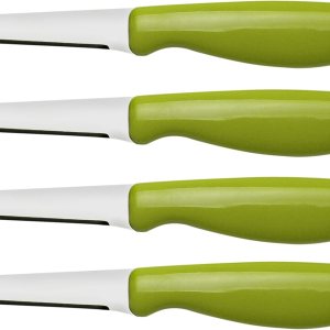 Joie 26028 Cuchillos de pelarguarnición flexibles de acero inoxidable (juego de 4) los colores varían Joie 26028 Cuchillos de pelarguarnición flexibles de acero inoxidable (juego de 4) los colores varían