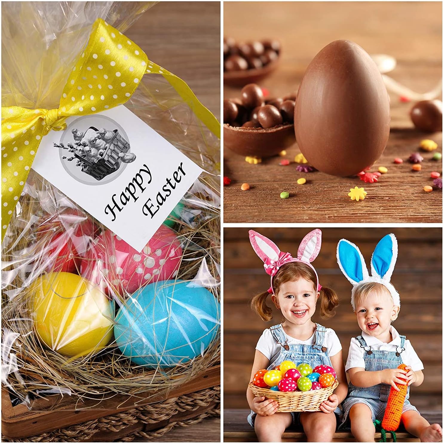 Paquete de 2 moldes de chocolate para huevos de Pascua, molde de silicona para hornear, hacer pequeños suministros de decoración de pasteles de