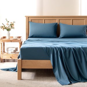 Comfort Spaces – Juego de sábanas de 4 piezas Coolmax supersuave y resistente a la decoloración que absorbe la humedad con elásticos alrededor que Comfort Spaces – Juego de sábanas de 4 piezas Coolmax supersuave y resistente a la decoloración que absorbe la humedad con elásticos alrededor que