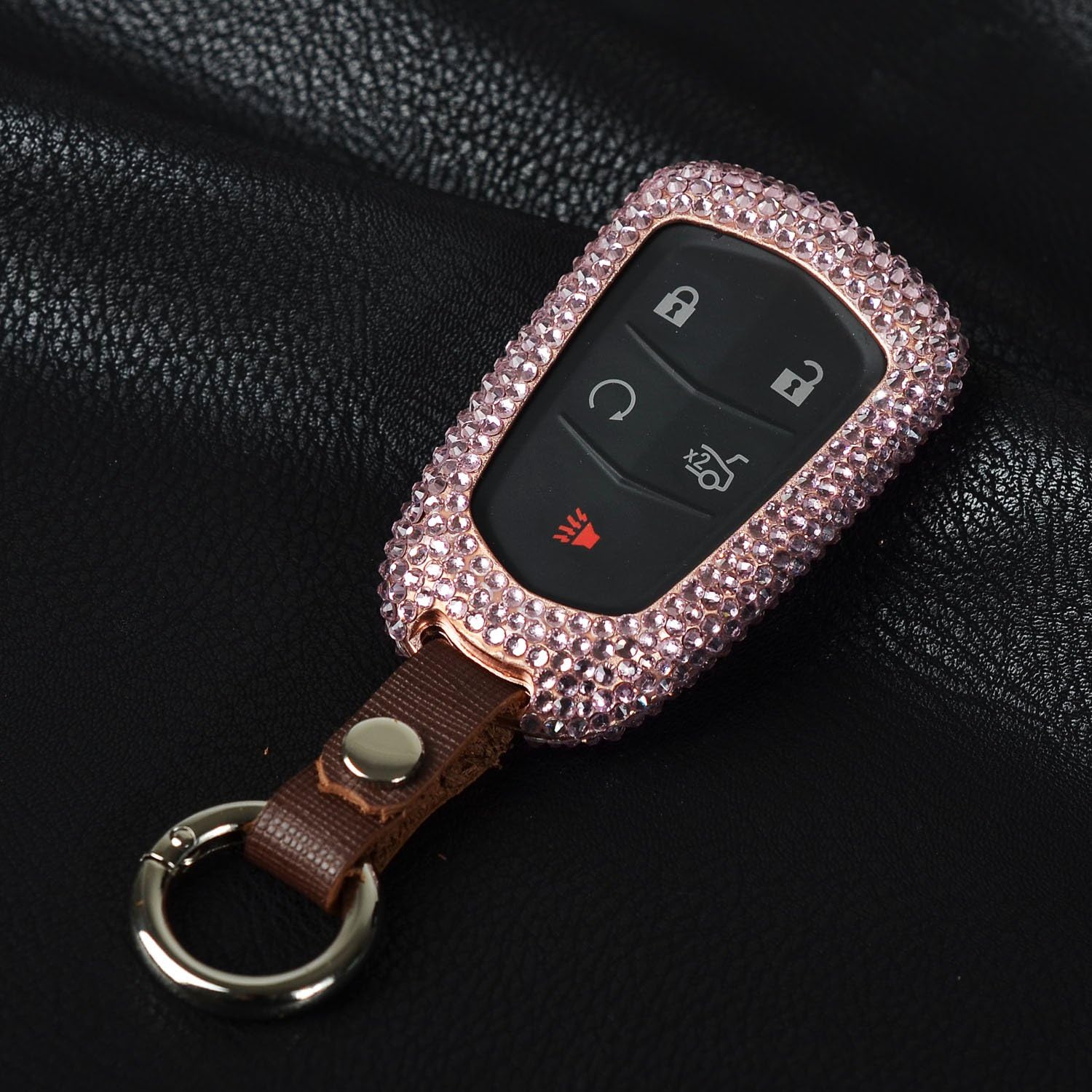Funda de aluminio hecha a mano para llave Cadillac ATS ATS-L ATS-V CT6 CTS CTS-V Escalade SRX XT4 XT5 XTS, plateado