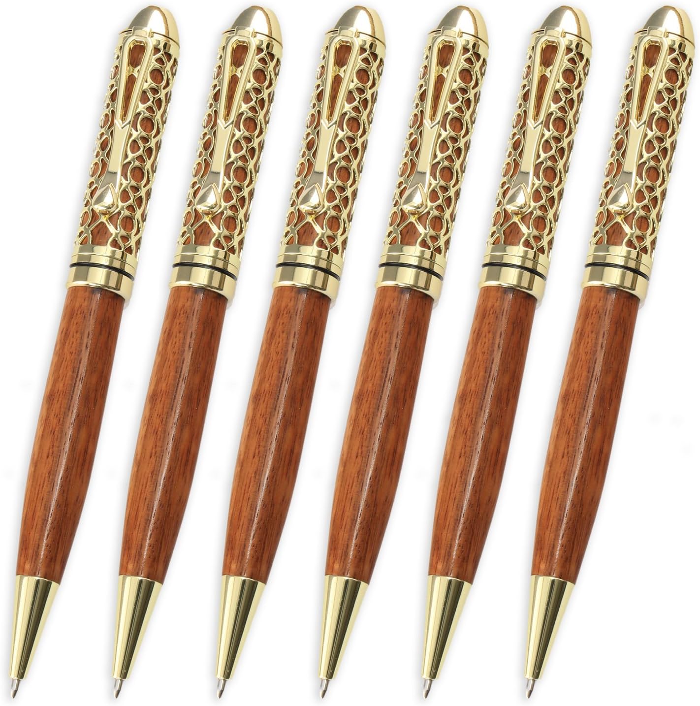 Kit de bolígrafo de filigrana europea, dorado, paquete de 6