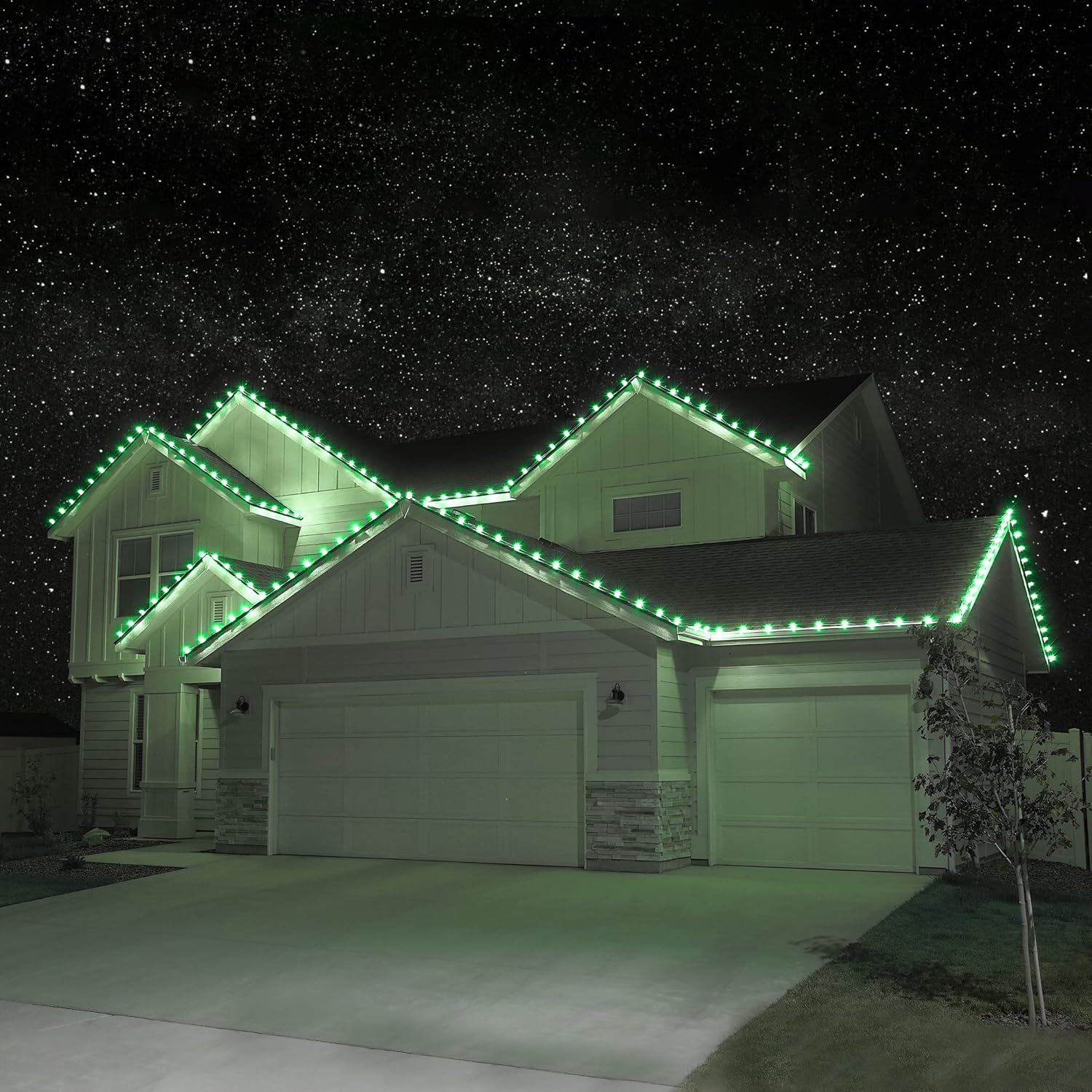Juego de 25 salidas de iluminación navideñas C9 LED de Navidad  Luces de filamento LED C9 verdes  Bombillas de Navidad C9 para uso en interiores y