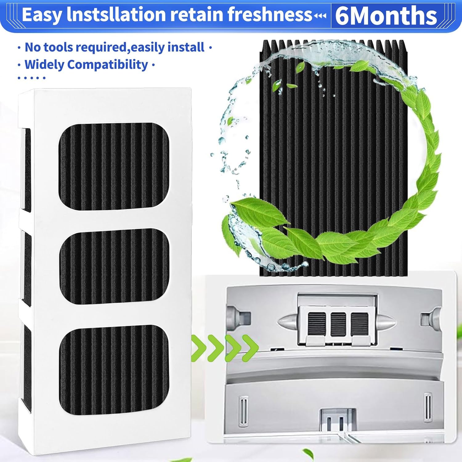 Paquete de 4 filtros de aire Paultra2 para refrigerador Frigidaire PAULTRA2 Pure Air Ultra II filtro de aire para refrigerador, Electrolux Part