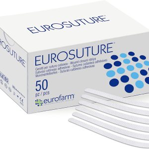EUROSUTURE – Cierre de piel 14 x 1 12 pulgadas, tiras de sutura estériles, adherencia dinámica y seguridad superior para heridas, 50 bolsas de 6 EUROSUTURE – Cierre de piel 14 x 1 12 pulgadas, tiras de sutura estériles, adherencia dinámica y seguridad superior para heridas, 50 bolsas de 6