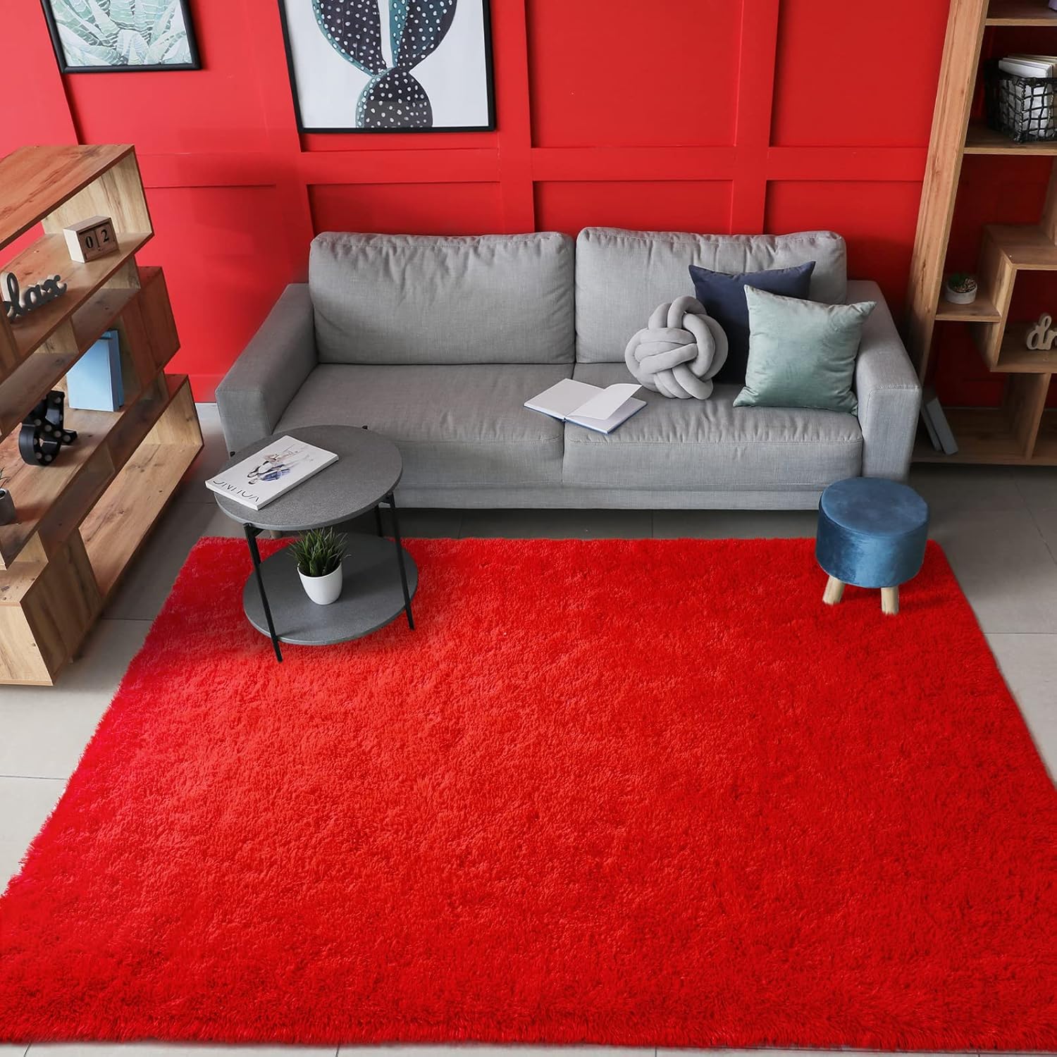 AROGAN – Alfombra suave y esponjosa moderna para dormitorio, sala de estar, lindas y cómodas para habitación de bebé, hecha de terciopelo de lujo,