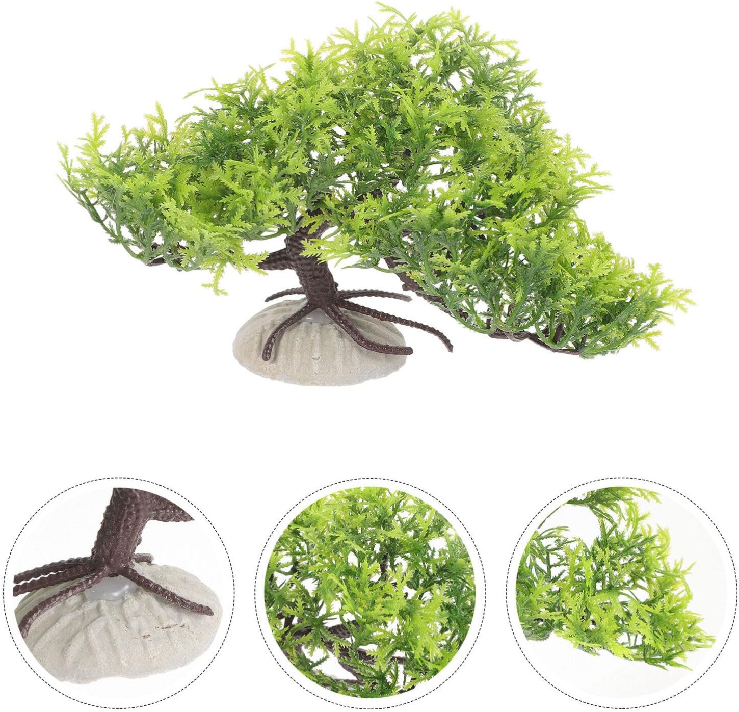 Abaodam Árbol de paisajismo para pecera, plantas artificiales de loto para pecera, decoración de peceras, plantas tropicales, decoración de