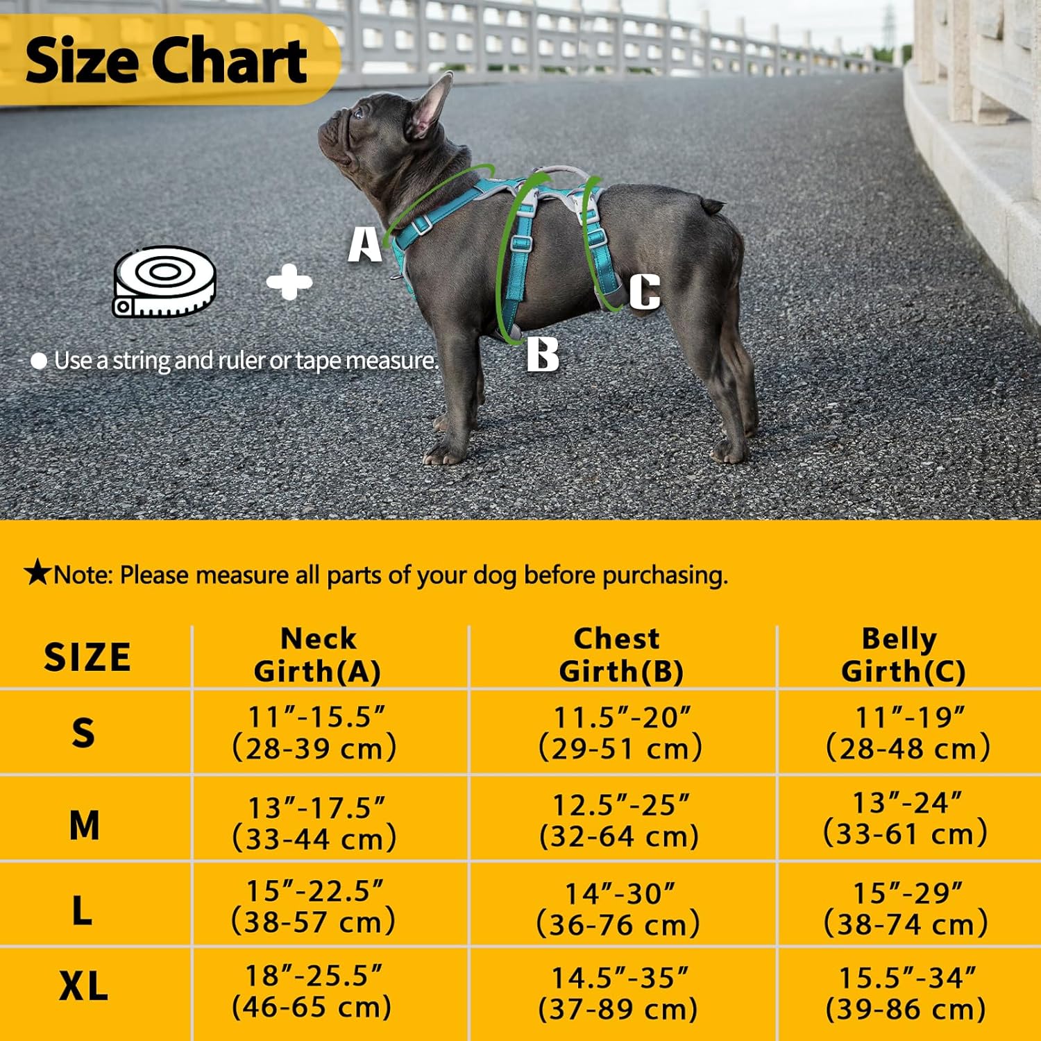 Arnés para perro a prueba de escapes, arnés reflectante sin tirones con asa de elevación, chaleco ajustable para mascotas con clips delanteros y