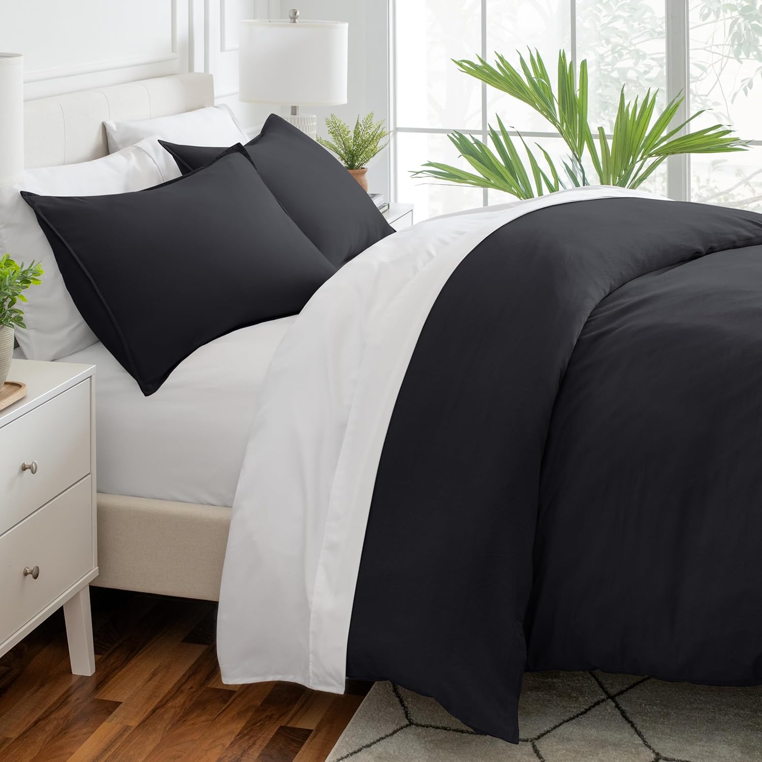 Bare Home – Funda arenada de edredón para cama matrimonial – colección 1800 Premium, de microfibra cepillada ultrasuave, de fácil cuidado (cama