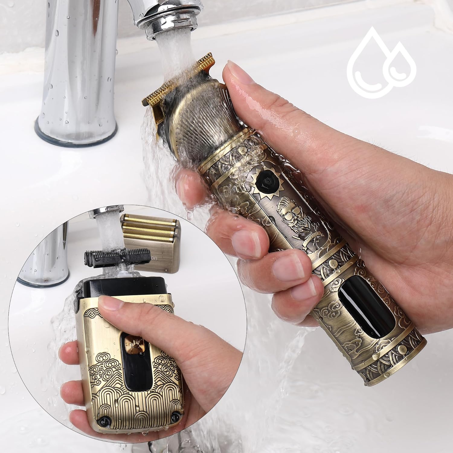 T-Blade – Cortadoras de pelo y afeitadoras eléctricas para hombres, afeitadora de papel de aluminio, recortadora de barba, kit de aseo para hombres