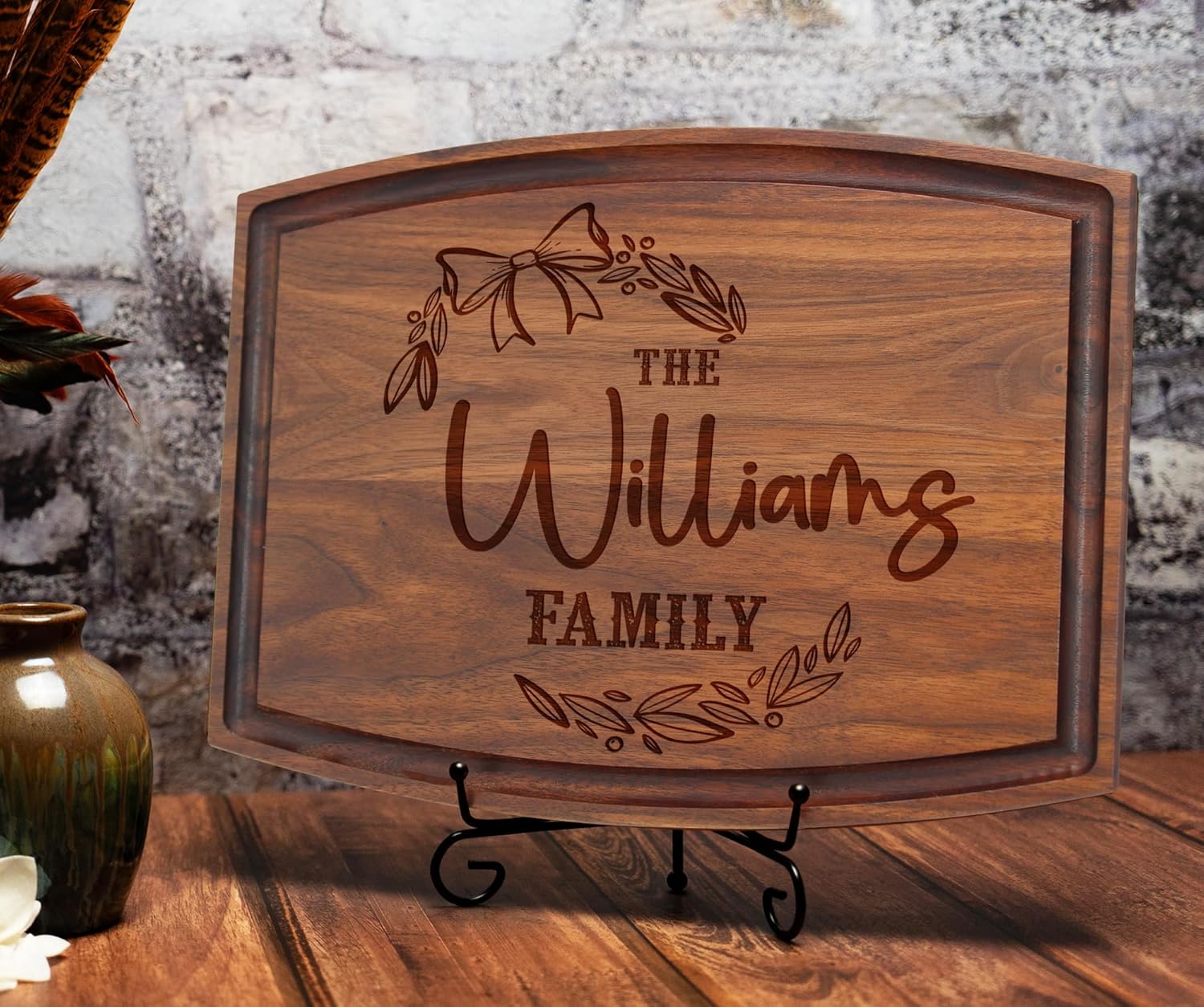 Customized Wood Cutting Boards – Custom Engraved Wooden Chopping Block for Kitchen – Unique Personalized Gift Ideas for Christmas, Thanksgiving, New
