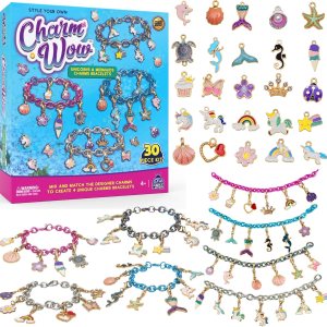 CharmWow – Kit de fabricación de joyas de sirena y unicornio para niñas de 4 años en adelante, crea pulsera de unicornio para niñas de 4 a 6 años o CharmWow – Kit de fabricación de joyas de sirena y unicornio para niñas de 4 años en adelante, crea pulsera de unicornio para niñas de 4 a 6 años o