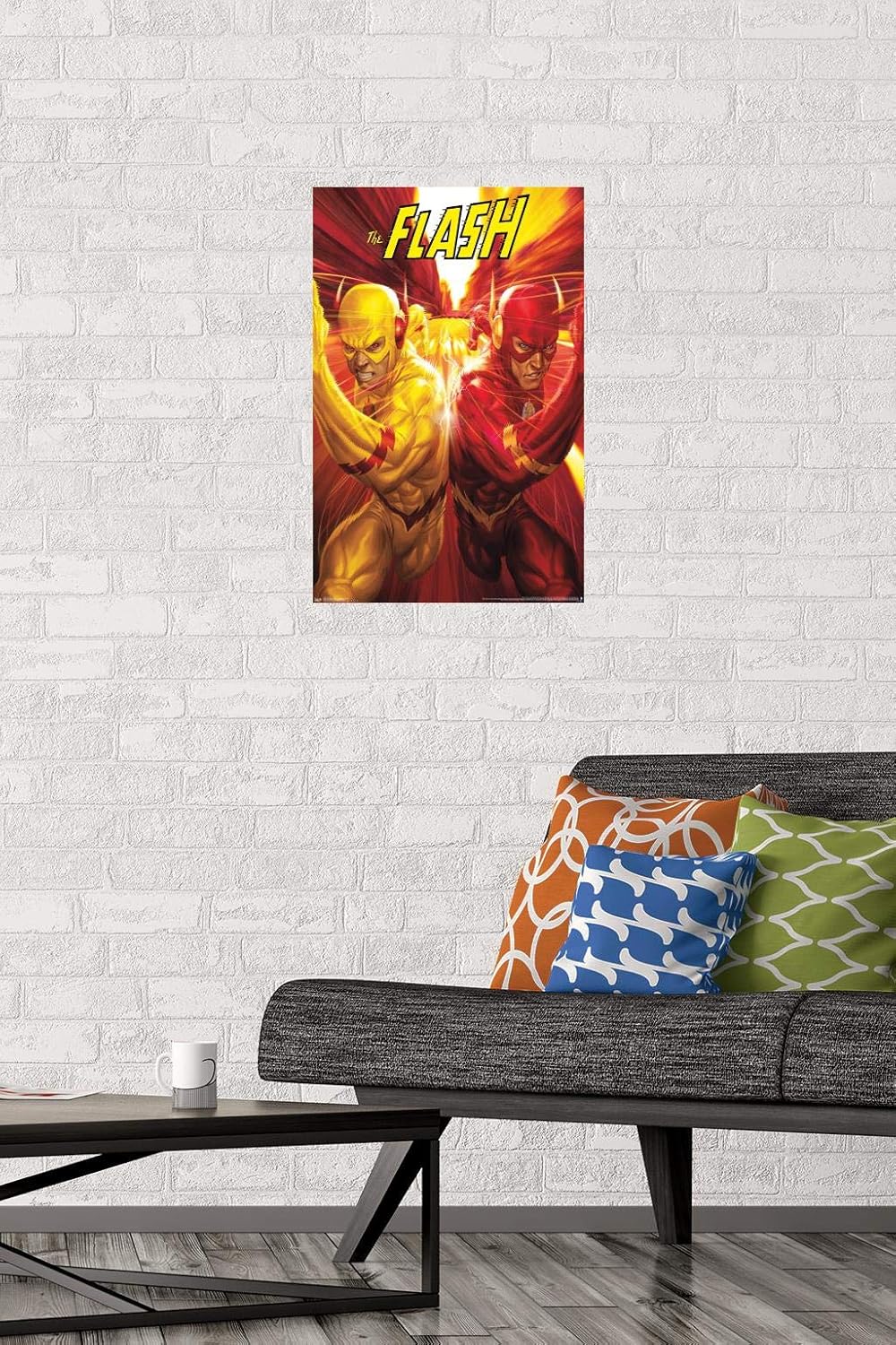 Trends International DC Comics – The Flash and The Reverse Flash – Póster de pared de carrera, 14.725 x 22.375 pulgadas, versión premium sin marco