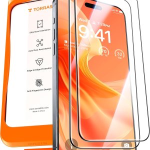 TORRAS Diamond Shield – Protector de pantalla para iPhone 15 Pro protección de grado militar 9H+ irrompible, inastillable, vidrio templado TORRAS Diamond Shield – Protector de pantalla para iPhone 15 Pro protección de grado militar 9H+ irrompible, inastillable, vidrio templado