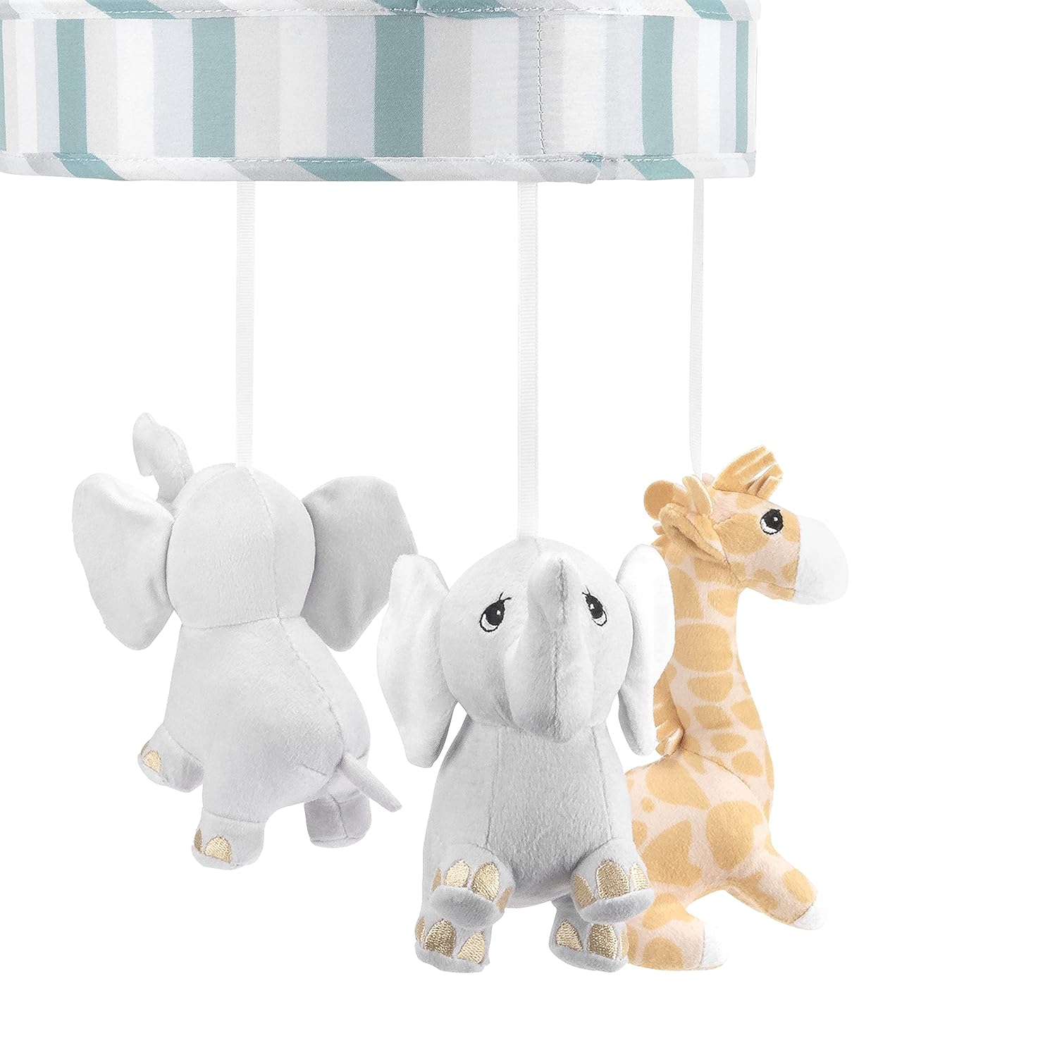 Precious Moments Noah’s Ark – Cuna musical para niños con canción de cuna suave decoración de guardería de safari de elefante y jirafa juguete de